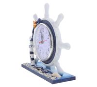 YARNOW Lighthouse with Artistic Design and Unique Atmosphere Nautical Style Desk Clock Made of Resin Decorative Home and Desk Clock for Living Room Or Office Display