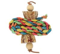 YARNOW Lightweight Wooden Parrot Chew for Pet Birds Multi-functional Bird Sturdy Bite-resistant Foraging Indian Ringneck Parrots and Cockatiels
