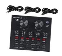 YARNOW Live Sound Card and Music Mixer Board with Voice Changer for Phone and Computer, Capacitor Microphone Set for Livestreaming, Podcasting, and Recording Performances