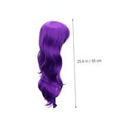 YARNOW Long Curly Purple Cosplay Wig Synthetic Hairpiece Natural Look Frizzled Style for Party Dancing Stage Performance
