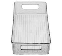 YARNOW Long Plastic Storage Box with Luxurious Glacier Pattern Rectangular Shape for Convenient Home Storage and Pantry Organisation for Kitchen and Freezer Use