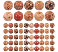 YARNOW Loose Beads Not Easy to Fade Or Break Vintage Wooden 100pcs 10mm Round Shape Simple and Delicate Style for Jewelry Making and Home Decoration Crafts