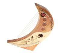 YARNOW Lyre Harp for Beginners with Extra Strings and Pick Box Solid Wood 19-string with Cedarwood Body and Bright Sounds, Portable Lightweight Musical Instrument Set and Random Color