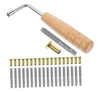 YARNOW Lyre Harp Tuning Pin Nail Set Wrench 19-note String Pegs and Bushings Professional Lyre Harp Accessories Repair Tool for Musical Instruments