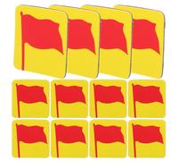 YARNOW Magnetic Flag Stickers 20Pcs Small Red Decorative Fridge Magnets for Home Kitchen Blackboard Rewards and Student Competition