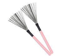 YARNOW Maple Wood Drum Brushes High Carbon Steel Wire 1 Pair Percussion Instrument Brush Set for Drummers Portable and Lightweight