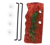 YARNOW Medium Red Turtle Basking Platform 20×9cm with Suction Cups Floating Turtle Ramp and Aquarium Landscaping Decor for Semi-aquatic Reptiles and Tortoises