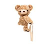 YARNOW Messenger Bag Single-shoulder Bag Lightweight Plush Cartoon Bear Shaped with Smooth Sewing Stitching for Shopping and Working