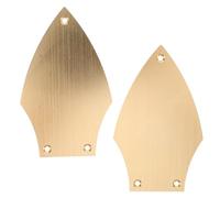 YARNOW Metal Guitar Truss Rod Cover Sturdy Replacement Accessory 2pcs with 3 Holes Golden Aluminium Alloy Plate for Bass and Electric Guitars Suitable for Performance Scenarios