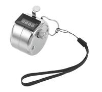 YARNOW Metal Hand Tally Counter with 4-digit Mechanical Counter and Large Display, High Precision Recording, Suitable for Coaching and Classroom Use, Silver Metal Lap Counter