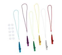 YARNOW Metal Kazoo Set with 7 Colorful Kazoos and 10 Flute Membranes, Small Accompaniment Instruments with Lanyards for Performance and Music Learning in Uk