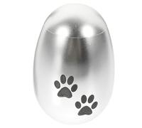 YARNOW Metal PET Urn for Cremains Storage Cat Dog Keepsake Cinerary Casket Waterproof Ash Can Silver