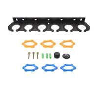 YARNOW Mic Wall Mount Bracket with Six Holes - Multi Microphone Holder for Wired and Wireless Mics - Studio and Home Party Microphone Stand Wall Hanger for Organized Storage