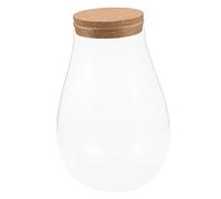 YARNOW Micro Landscape Bottle Succulent Terrarium Container Drinking Lids Pickle Jar Juice Terrarium Jar Large Olive Oil Bottle Fish Oats Bottles Greenery Bottled Glass
