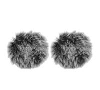 YARNOW Microphone Windscreen Covers with Wind Protection Furry 2pcs Universal Compatibility for Lapel and Recording Devices for Speeches and Outdoor Use