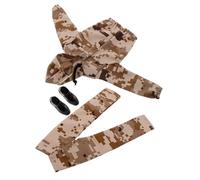 YARNOW Military Style Doll Clothes Set for Boy Dolls Camouflage Hoodie Pants Shoes Soldier Outfit for Role Play Party Scale Compatible Plastic Design