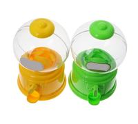 YARNOW Mini Candy Dispenser Machine for Kids Vintage Plastic Gumball Catcher Toy Portable Sweet Storage Box for Classroom and Birthday Parties Cute 2-Piece Set