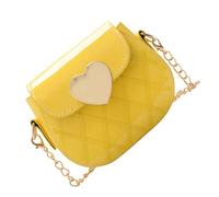 YARNOW Mini Crossbody Bag with Moderate Storage Space in Yellow Pu Leather Lovely and Chic Design for Christmas and Day