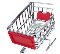 YARNOW Mini Shopping Cart for Pretend Play with Electroplated Metal Trolley Grocery Trolley Playset for Role Play and Desk Accessory Storage Smooth Rolling Four Wheels Random Random Color