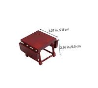 YARNOW Mini Table Chair for Dollhouse Playhouse Accessory Red American Style Safe Material Mini Furniture Decoration Miniature Scene and Craft Enthusiasts