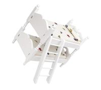 YARNOW Mini Wooden Bunk Bed Model Scale Dollhouse Furniture for Bedroom Decor Accessory for Miniature Scene Layouts and Creative Play Sturdy Design for Lasting Use