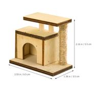 YARNOW Miniature Cat Scratcher Wooden Post Decorative Accessory for Mini House Landscaping and DIY Projects