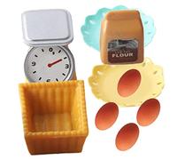 YARNOW Miniature Dollhouse Baking Kit Realistic Mini Egg Basket Model with Kitchen DIY Home Accessory for Childrens Pretend Play and Photo Props