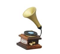 YARNOW Miniature Gramophone Model Realistic Simulation Phonograph for Dollhouse Decor Lightweight Adornment for Mini House Accessories for Mini
