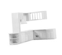 YARNOW Miniature Kitchen Furniture Set Scale Realistic Cabinet and Stove Model for Dollhouse Decoration Mini House Enthusiasts