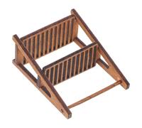 YARNOW Miniature Wooden Bread Shelf for Dollhouse Decor Lightweight Double Layer Storage Rack Dollhouse Accessories for Crafting Miniature Scenes