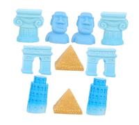 YARNOW Miniature World Famous Buildings for Dollhouse Decor Detailed Pyramid Leaning Tower Moai Statue Triumphal Arch Roman Pillar Models Micro Landscape Accessories for Home and