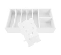 YARNOW Money Drawer Organizer for Cash with Sturdy PVC Construction and Multifunctional Organization, White Cash Drawer Tray Box for Desks and Bookshelves, Simple and Elegant Storage