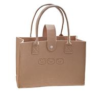 YARNOW Multi-Function School Tote Bag Portable Felt Bear Storage Supply Large Capacity Simple Design Versatile Handbag for Commuting Camping Gym Shopping and Office Use