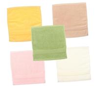 YARNOW Multipurpose Pure Cotton Square Handkerchiefs Baby Saliva Drool Towels Soft Absorbent Bath Rags for Toddler Hand Washcloths 5pcs Mixed Colors