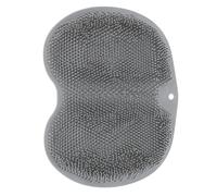 YARNOW Multipurpose Shower Foot Scrubber Mat with Non-Slip Suction Pads for Exfoliating Dead Skin and Foot Massage Grey Relaxing Spa Bath Pad for Home Use