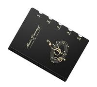 YARNOW Music Score Folder for Plastic with 30 Sleeves with Black A4 Space-Saving and Glare-Free Reading and Piano Sheet Music Storage for Small Performances and Classroom Use