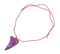 YARNOW Musical Instrument 6-hole Easy to Learn with Lanyard Portable Purple Dolomite Ocarina for Producing Beautiful and Natural Sounds, Ethnic Wind Instrument Random Color for Beginners