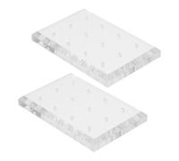 YARNOW Nail Drill Bits Organizer Base Nail Storage Stand Lightweight and Delicate Appearance 2pcs Acrylic with Multiple Slot Structure Keeps Desktop Clean and Neat
