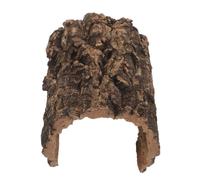 YARNOW Natural Bark Reptile Hideout for Crested Gecko and Gecko with Arch Shape, Coffee Colour, Multiple Hiding Spots, Realistic Wooden Look for Reptile Enclosure Decor