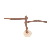 YARNOW Natural Grapevine Bird Perch Stand Two Horizontal Branches, 20cm Height Wooden Parrot Paw Grinding Stick and Parakeet Cage for Budgies and Small Birds