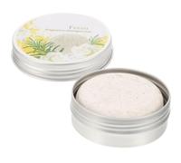YARNOW Natural Shampoo Bar Soap for Hair Care and Deep Cleaning with Portable Aluminium Box, White round Organic Soap Suitable for Business Trips and Can be Put a Bag