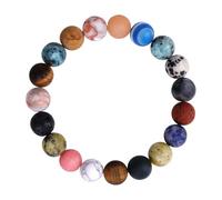 YARNOW Natural Stone Solar System Bracelet Material with Eight Planets Eye-catching and Ornamental Hand Ornament, for Beach and Concert Use
