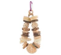 YARNOW Natural Wooden Rattan Ball Chew for Small Pets Hamster Molar Plaything Bunny Chewing with Hanging Hook Boredom Breaker for Rabbits Parrots Guinea Pigs Squirrels and Rats