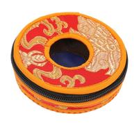 YARNOW Nepal Handcrafted Meditation Bell Protective Sleeve Medium 10cm Diameter Polyester Carry Case Pouch for Tibetan Tingsha Cymbals Finger Bell Storage Bag