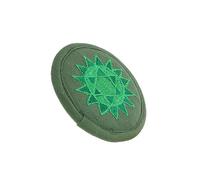 YARNOW Nepal Handmade Embroidered Sound Bowl Mat Cushion Green 16cm round Pad for Buddhist Singing Bowl Meditation Yoga Decor