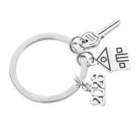 YARNOW New Home Keyring Silver Pendant, 2026 Housewarming, Couple Realtor Closing Keepsake, First Apartment Accessory, Romantic Anniversary Token