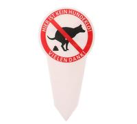 YARNOW No Dog Poop Yard Sign with Stake, Garden Lawn Yard Decor Warning Sign for Puppy Waste Disposal, Keep Off the Grass Signage for Backyard, Outdoor Pet Deterrent