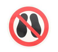 YARNOW No Step Here Warning Decal Safety Warning Sticker 10cm Diameter round Pp Pet Material Easy to Paste High-definition Printing for Malls and Variety of Locations