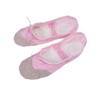 YARNOW Non Slip Canvas Ballet Shoes with Durable Sole for Adults Pink Dancing Footwear with Double Elastic Drawstrings Suitable for Ballet Yoga Modern and Ballroom Dance Adult