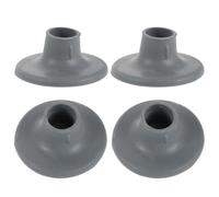 YARNOW Non Slip Rubber Feet Caps in 4pcs for Shower Chair, Large Rounded Suction Foot Pads Grey Rubber, Sturdy Replacement Leg Tips Bath Stool for Wet Tiles and Marble Surfaces